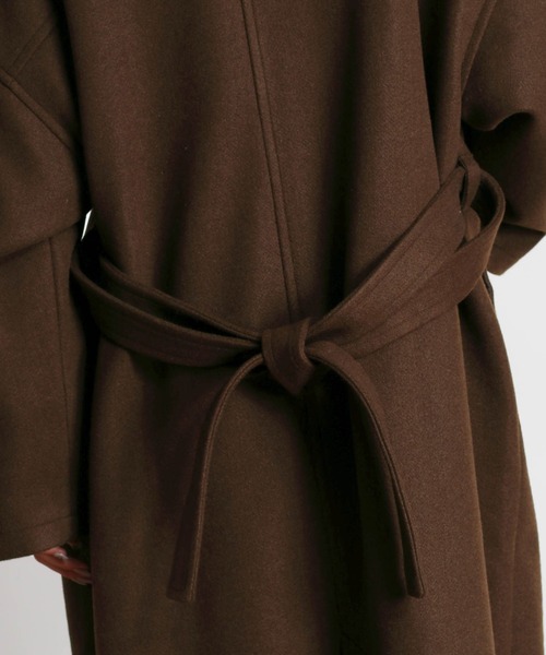 cepo(セポ)の「ハイネックロングコート 2(ダウンジャケット/コート・レディース・ブラウン/オフホワイト/オリーブ・M)」の11枚目の写真