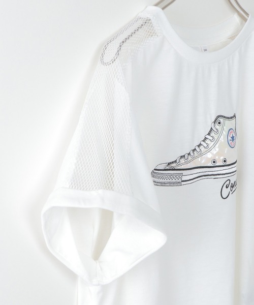 CONVERSE（コンバース）の「【キッズ】CONVERSE コンバース スニーカードルマンT（130~160cm）（Tシャツ/カットソー・キッズ・ホワイト/ブラック・130/140/150/160）」の11枚目の写真