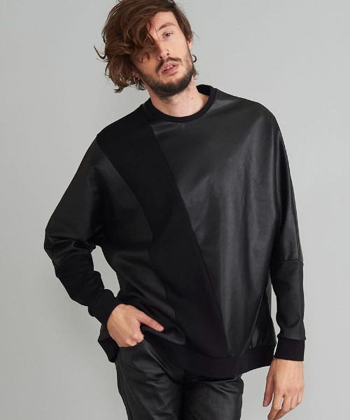 NO ID.（ノーアイディ）の「msw1071- ﾎﾞﾝﾃﾞｨﾝｸﾞ切替ﾄﾞﾙﾏﾝｽﾘｰﾌﾞC-N-ﾌﾟﾙｵｰﾊﾞ（スウェット・メンズ・ベージュ/ダークグリーン/グレー/ブラック・1/2）」の18枚目の写真