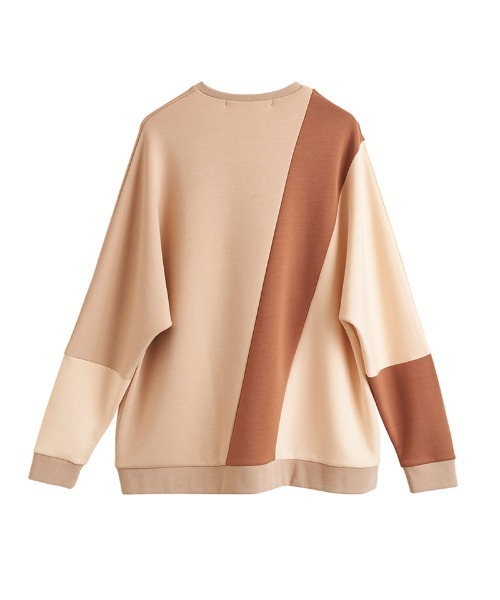 NO ID.（ノーアイディ）の「msw1071- ﾎﾞﾝﾃﾞｨﾝｸﾞ切替ﾄﾞﾙﾏﾝｽﾘｰﾌﾞC-N-ﾌﾟﾙｵｰﾊﾞ（スウェット・メンズ・ベージュ/ダークグリーン/グレー/ブラック・1/2）」の10枚目の写真