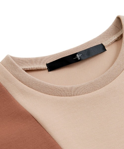 NO ID.（ノーアイディ）の「msw1071- ﾎﾞﾝﾃﾞｨﾝｸﾞ切替ﾄﾞﾙﾏﾝｽﾘｰﾌﾞC-N-ﾌﾟﾙｵｰﾊﾞ（スウェット・メンズ・ベージュ/ダークグリーン/グレー/ブラック・1/2）」の8枚目の写真