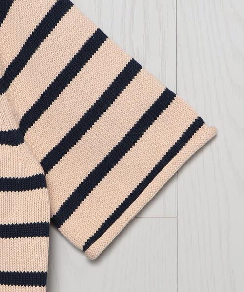 DEMYLEE(デミリー)の「<DEMYLEE>BORDER SHORT SLLEVE KNIT/ニット(ニット/セーター・レディース・ネイビー・S)」の9枚目の写真