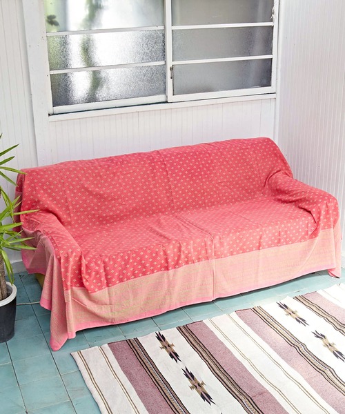 チャイハネ（チャイハネ）の「【チャイハネ】ハクリィループマルチクロス セミダブルサイズ（寝具・レディース・ホワイト/ブラック/パープル/ピンク/イエロー/ブルー・FREE）」の6枚目の写真