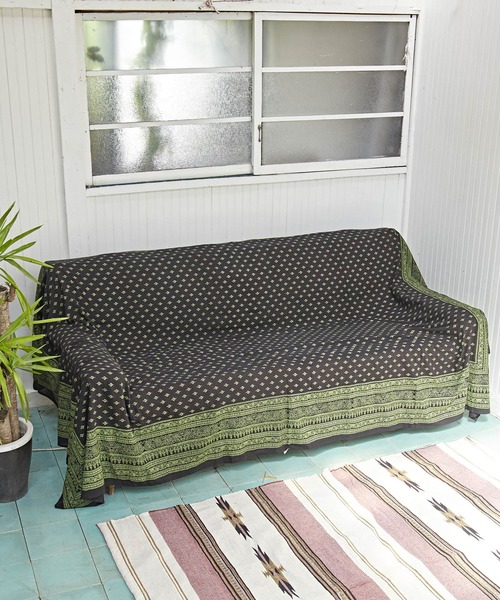 チャイハネ（チャイハネ）の「【チャイハネ】ハクリィループマルチクロス セミダブルサイズ（寝具・レディース・ホワイト/ブラック/パープル/ピンク/イエロー/ブルー・FREE）」の2枚目の写真