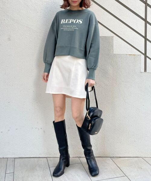 MAJESTIC LEGON（マジェスティックレゴン）の「スウェットミニスカート（スカート・レディース・アイボリー/ブラック/グレー・MEDIUM）」の15枚目の写真