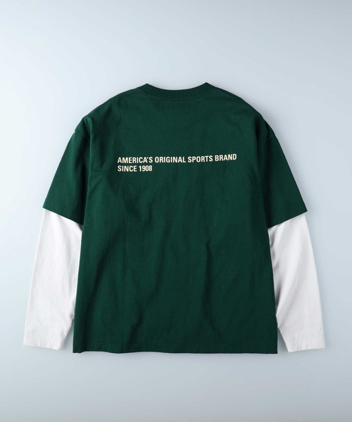 CONVERSE（コンバース）の「【CONVERSE】フェイクレイヤードロンＴ（Tシャツ/カットソー・レディース・グリーン/ホワイト/ブラック・M/L）」の15枚目の写真