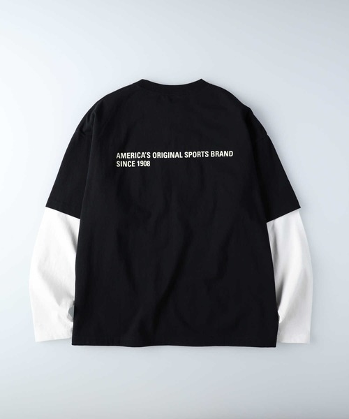 CONVERSE（コンバース）の「【CONVERSE】フェイクレイヤードロンＴ（Tシャツ/カットソー・レディース・グリーン/ホワイト/ブラック・M/L）」の16枚目の写真