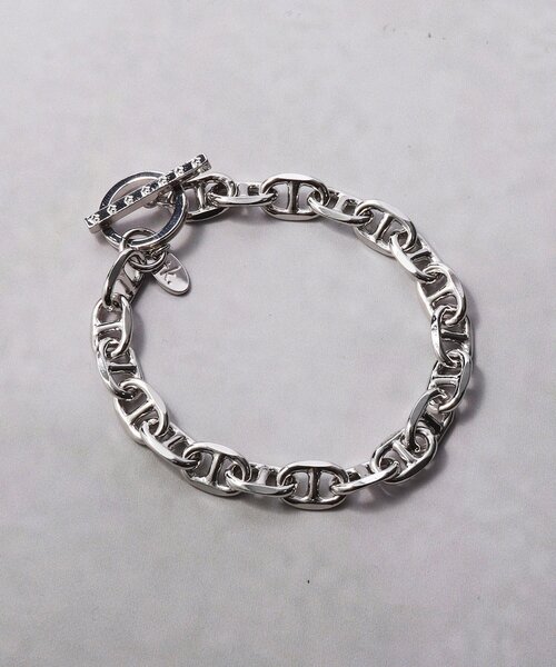 tk.TAKEO KIKUCHI（ティーケータケオキクチ）の「◆アンカーチェーンブレスレッド（ブレスレット・メンズ・ブラック/シルバー・00）」の2枚目の写真