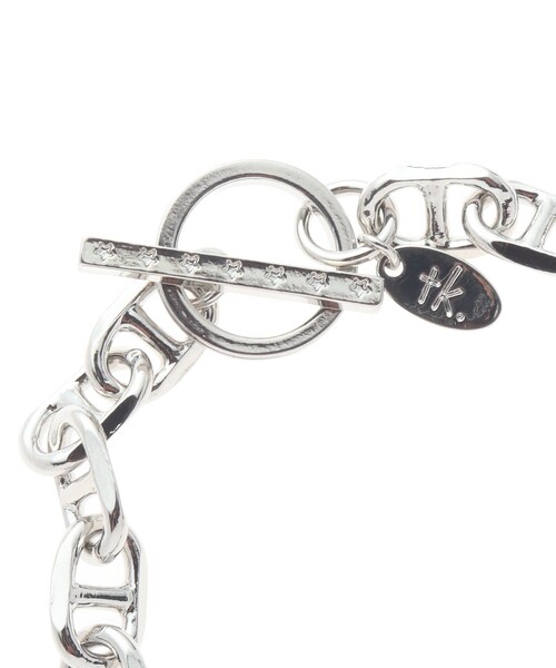 tk.TAKEO KIKUCHI（ティーケータケオキクチ）の「◆アンカーチェーンブレスレッド（ブレスレット・メンズ・ブラック/シルバー・00）」の3枚目の写真