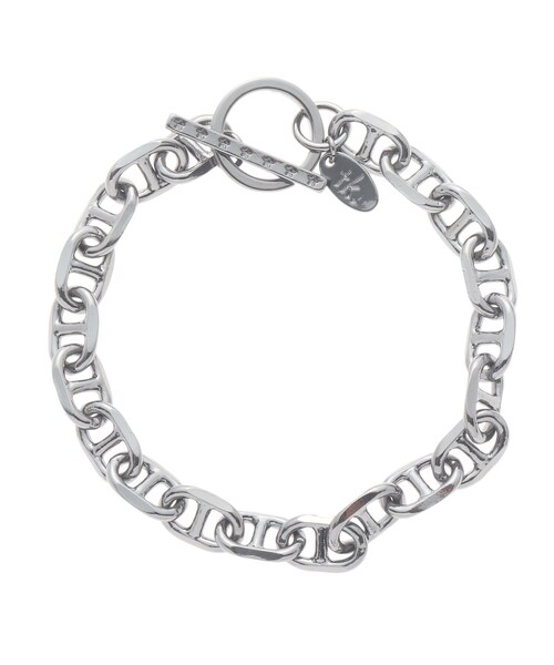 tk.TAKEO KIKUCHI（ティーケータケオキクチ）の「◆アンカーチェーンブレスレッド（ブレスレット・メンズ・ブラック/シルバー・00）」の4枚目の写真