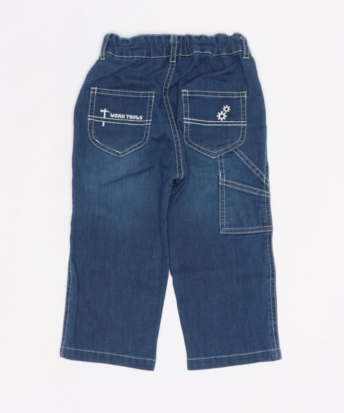 kladskap（クレードスコープ）の「ロング丈ワイドペインターパンツ（デニムパンツ・キッズ・ネイビー/ブルー・100cm/130cm/120cm/110cm/90cm）」の3枚目の写真