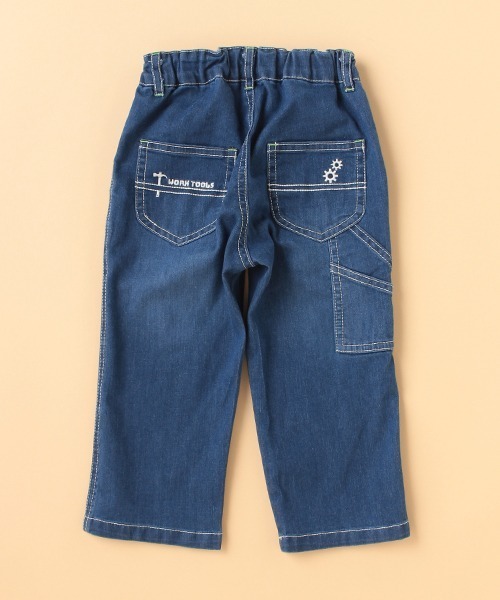kladskap（クレードスコープ）の「ロング丈ワイドペインターパンツ（デニムパンツ・キッズ・ネイビー/ブルー・100cm/130cm/120cm/110cm/90cm）」の14枚目の写真