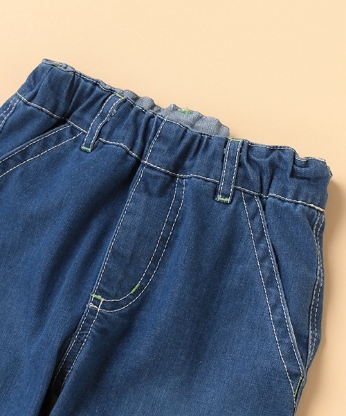 kladskap（クレードスコープ）の「ロング丈ワイドペインターパンツ（デニムパンツ・キッズ・ネイビー/ブルー・100cm/130cm/120cm/110cm/90cm）」の15枚目の写真