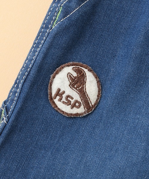 kladskap（クレードスコープ）の「ロング丈ワイドペインターパンツ（デニムパンツ・キッズ・ネイビー/ブルー・100cm/130cm/120cm/110cm/90cm）」の6枚目の写真