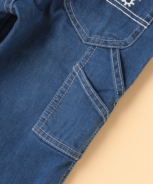 kladskap（クレードスコープ）の「ロング丈ワイドペインターパンツ（デニムパンツ・キッズ・ネイビー/ブルー・100cm/130cm/120cm/110cm/90cm）」の8枚目の写真