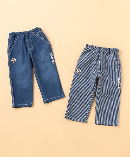 kladskap（クレードスコープ）の「ロング丈ワイドペインターパンツ（デニムパンツ・キッズ・ネイビー/ブルー・100cm/130cm/120cm/110cm/90cm）」の12枚目の写真