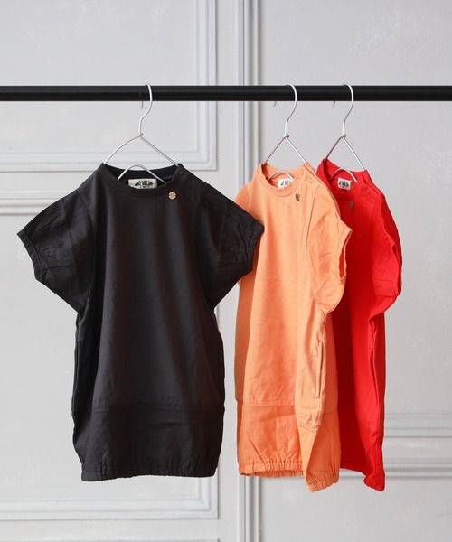 MAKE YOUR DAY(メイクユアデイ)の「コクーンシルエットワンピース■80~140cm(ワンピース・キッズ・チャコールグレー/レッド・130/90/110/120/100/140/80)」の5枚目の写真