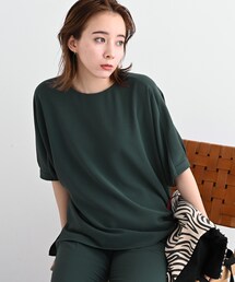 ◆【こなれSETUP/UVケア/吸水速乾】エフォートレス オーバーブラウス