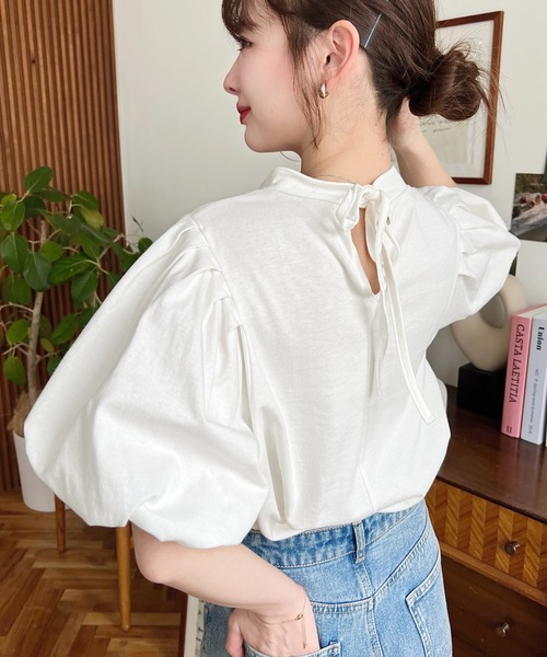 セール】【累計販売枚数1万枚突破！】綿100％天竺.スタンドカラー半袖