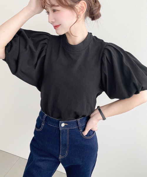 セール】【累計販売枚数1万枚突破！】バックリボンパフスリーブ半袖T