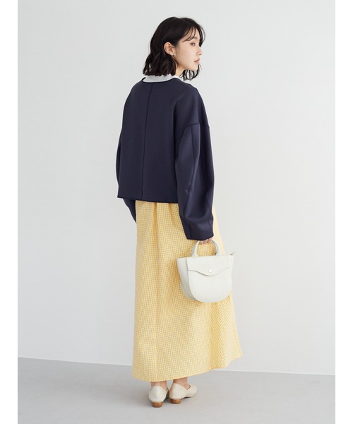 KBF（ケイビーエフ）の「KBF.ポンチカットカーデ（カーディガン/ボレロ・レディース・チャコールグレー/カーキ/アイボリー・FREE）」の12枚目の写真