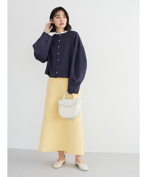 KBF（ケイビーエフ）の「KBF.ポンチカットカーデ（カーディガン/ボレロ・レディース・チャコールグレー/カーキ/アイボリー・FREE）」の13枚目の写真