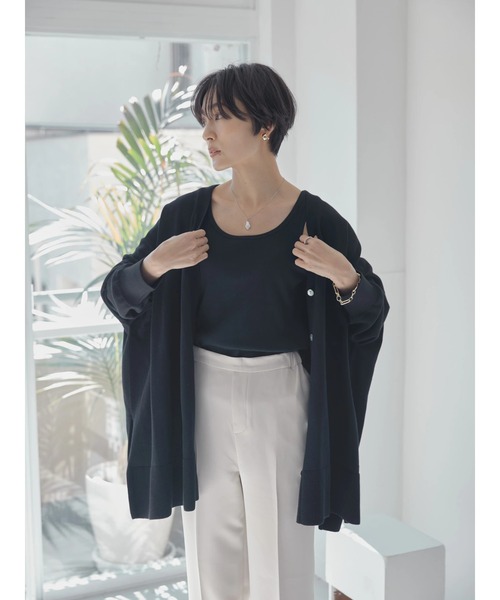 AMERICAN HOLIC(アメリカンホリック)の「ミドルニットカーディガン(カーディガン/ボレロ・レディース・ブラック/イエロー/ブルー/グリーン・M/L)」の8枚目の写真