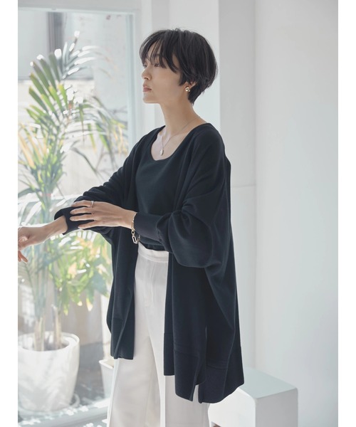 AMERICAN HOLIC(アメリカンホリック)の「ミドルニットカーディガン(カーディガン/ボレロ・レディース・ブラック/イエロー/ブルー/グリーン・M/L)」の15枚目の写真