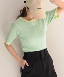 fredy emue | ランダムリブ半袖プルオーバー(ニット/セーター)