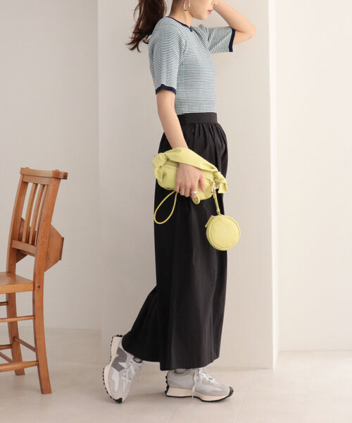 fredy emue（フレディエミュ）の「リブニット半袖プルオーバー（ニット/セーター・レディース・グリーン系その他7/レッド系その他/ブルー系その他7・38）」の5枚目の写真