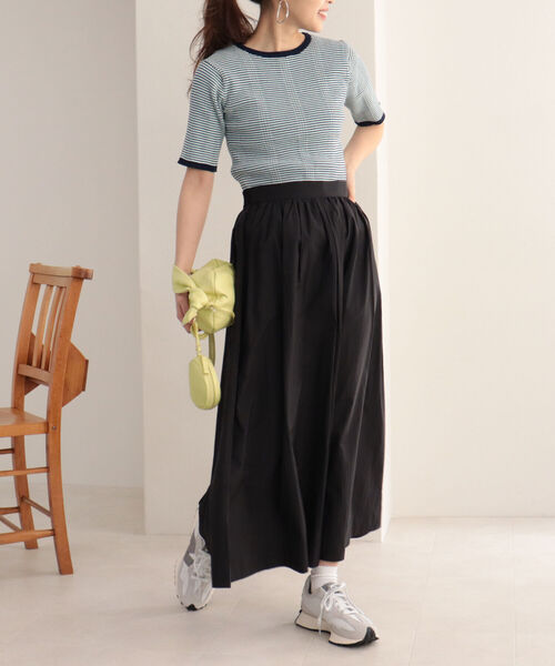 fredy emue（フレディエミュ）の「リブニット半袖プルオーバー（ニット/セーター・レディース・グリーン系その他7/レッド系その他/ブルー系その他7・38）」の6枚目の写真