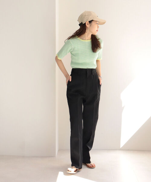 fredy emue（フレディエミュ）の「リブニット半袖プルオーバー（ニット/セーター・レディース・グリーン系その他7/レッド系その他/ブルー系その他7・38）」の17枚目の写真