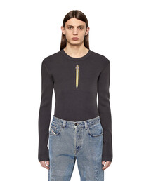 DIESEL | メンズ ニット リブ ジップデザイン(ニット/セーター)