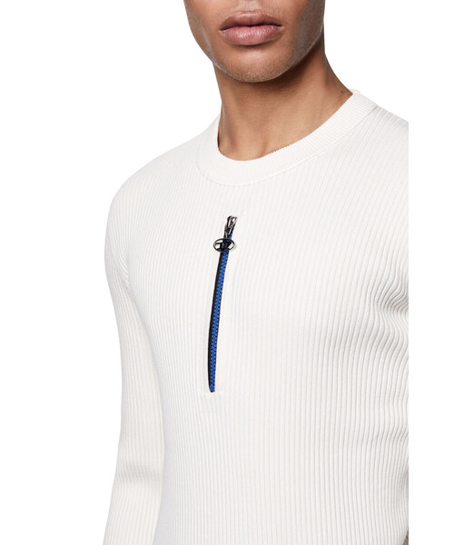 DIESEL（ディーゼル）の「メンズ ニット リブ ジップデザイン（ニット/セーター・メンズ・グレー/ホワイト・LARGE/XX-LARGE/MEDIUM/SMALL/X-LARGE/X-SMALL）」の18枚目の写真