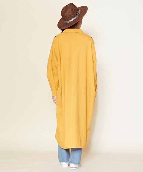 チャイハネ（チャイハネ）の「【チャイハネ】サンダー刺繍シャツワンピース（シャツワンピース・レディース・パープル/ネイビー/ベージュ/ターコイズブルー/グリーン/マスタード・FREE）」の11枚目の写真