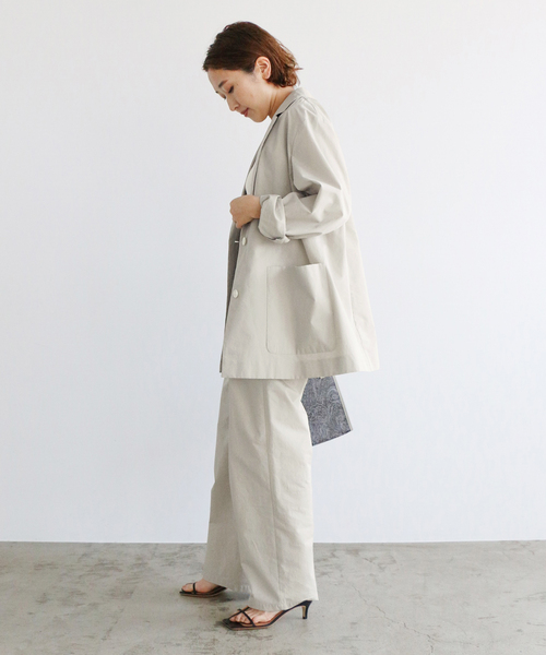 IENA（イエナ）の「FABRICA コットンナイロンタックパンツ（その他パンツ・レディース・チャコールグレー/ナチュラル・38/36/34）」の20枚目の写真