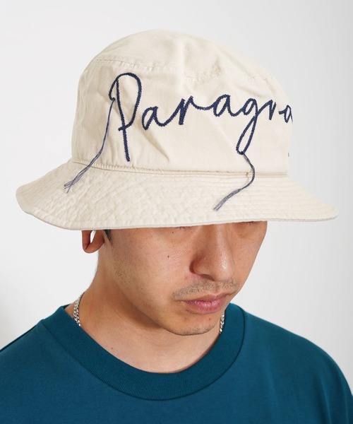 Paragraph（パラグラフ）の「Paragraph パラグラフ ヴィンテージ ロゴ刺繍 バケットハット（ハット・メンズ・ネイビー/ブラック/ベージュ・FREE）」の3枚目の写真