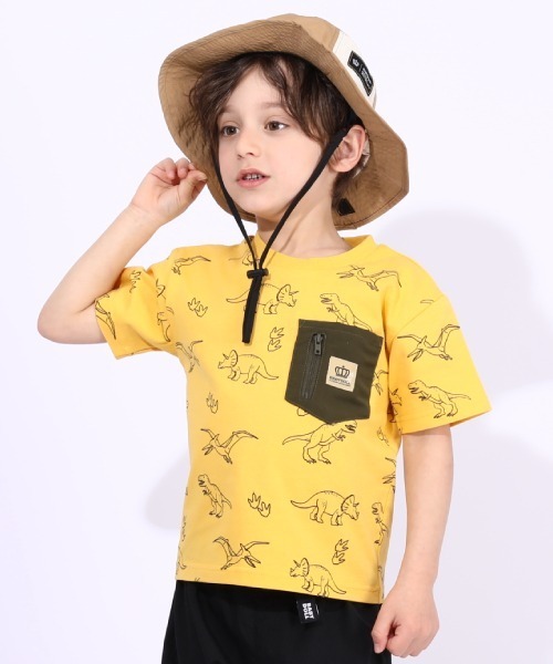 セール 恐竜総柄速乾ポケットtシャツ 6515k Tシャツ カットソー Babydoll ベビードール のファッション通販 Zozotown