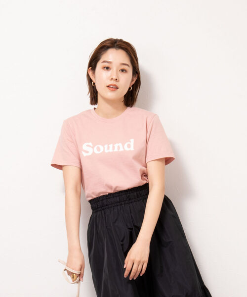 FLAVOR TEE（フレーバーティ）の「【FLAVOR TEE/フレーバーティ】SOUND Tシャツ（Tシャツ/カットソー・レディース・オフホワイト/グレイッシュベージュ/ベビーピンク・FREE）」の3枚目の写真