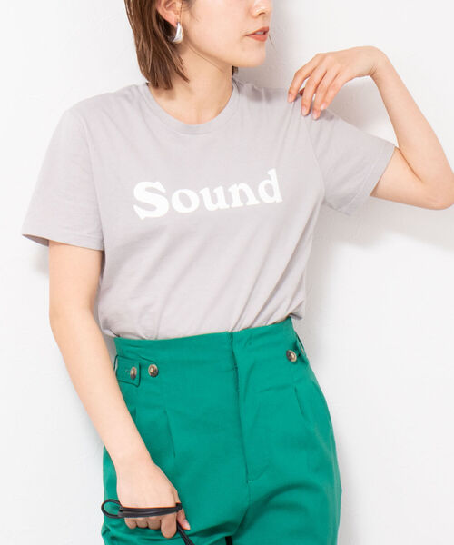 FLAVOR TEE（フレーバーティ）の「【FLAVOR TEE/フレーバーティ】SOUND Tシャツ（Tシャツ/カットソー・レディース・オフホワイト/グレイッシュベージュ/ベビーピンク・FREE）」の2枚目の写真