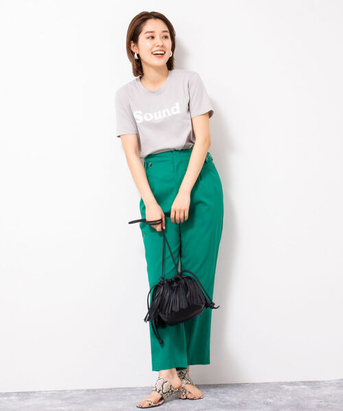 FLAVOR TEE（フレーバーティ）の「【FLAVOR TEE/フレーバーティ】SOUND Tシャツ（Tシャツ/カットソー・レディース・オフホワイト/グレイッシュベージュ/ベビーピンク・FREE）」の6枚目の写真