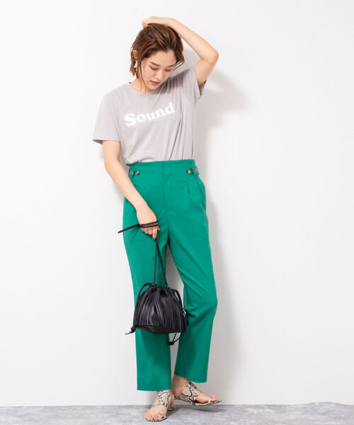 FLAVOR TEE（フレーバーティ）の「【FLAVOR TEE/フレーバーティ】SOUND Tシャツ（Tシャツ/カットソー・レディース・オフホワイト/グレイッシュベージュ/ベビーピンク・FREE）」の11枚目の写真