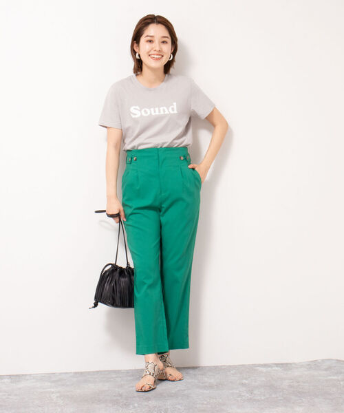 FLAVOR TEE（フレーバーティ）の「【FLAVOR TEE/フレーバーティ】SOUND Tシャツ（Tシャツ/カットソー・レディース・オフホワイト/グレイッシュベージュ/ベビーピンク・FREE）」の4枚目の写真