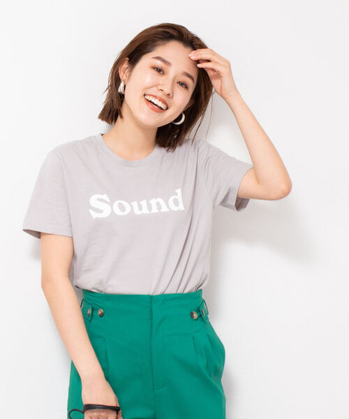 FLAVOR TEE（フレーバーティ）の「【FLAVOR TEE/フレーバーティ】SOUND Tシャツ（Tシャツ/カットソー・レディース・オフホワイト/グレイッシュベージュ/ベビーピンク・FREE）」の13枚目の写真