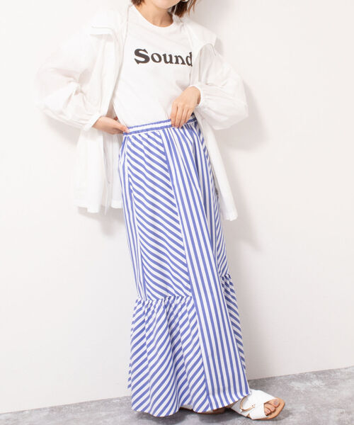 FLAVOR TEE（フレーバーティ）の「【FLAVOR TEE/フレーバーティ】SOUND Tシャツ（Tシャツ/カットソー・レディース・オフホワイト/グレイッシュベージュ/ベビーピンク・FREE）」の8枚目の写真