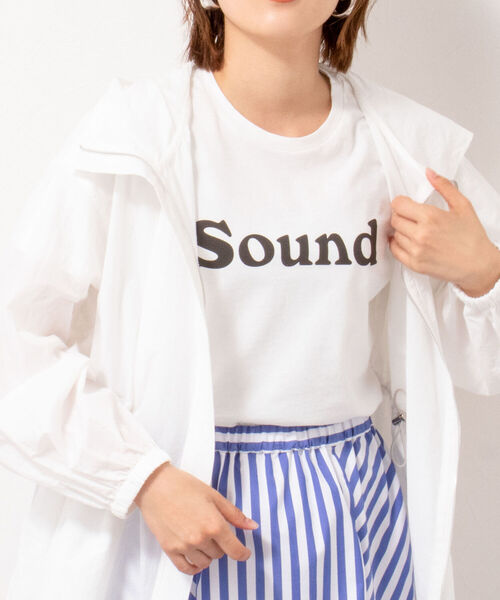 FLAVOR TEE（フレーバーティ）の「【FLAVOR TEE/フレーバーティ】SOUND Tシャツ（Tシャツ/カットソー・レディース・オフホワイト/グレイッシュベージュ/ベビーピンク・FREE）」の14枚目の写真