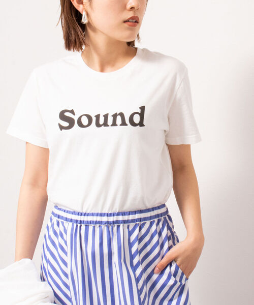 FLAVOR TEE（フレーバーティ）の「【FLAVOR TEE/フレーバーティ】SOUND Tシャツ（Tシャツ/カットソー・レディース・オフホワイト/グレイッシュベージュ/ベビーピンク・FREE）」の7枚目の写真