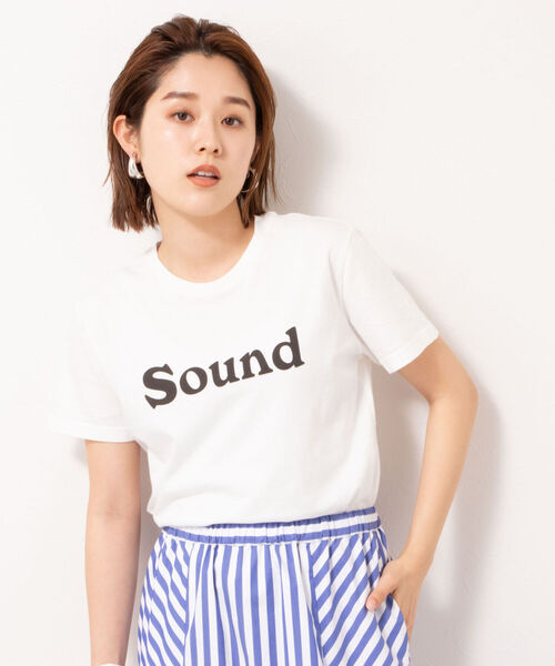 FLAVOR TEE（フレーバーティ）の「【FLAVOR TEE/フレーバーティ】SOUND Tシャツ（Tシャツ/カットソー・レディース・オフホワイト/グレイッシュベージュ/ベビーピンク・FREE）」の12枚目の写真