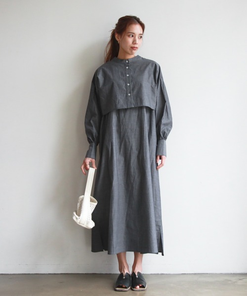 feepur(フェピュール)の「メニーウェイアソートSETシャツワンピ(シャツワンピース・レディース・チャコールグレー/オフホワイト/ホワイト×ブルー/ホワイト×ブラック/ピンクベージュ・MEDIUM)」の15枚目の写真