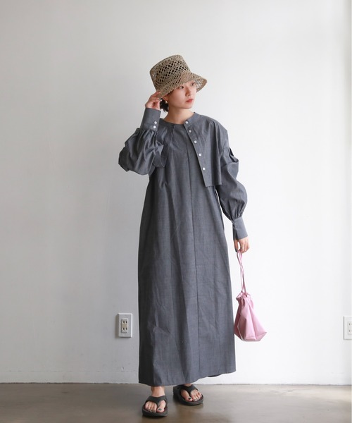 feepur(フェピュール)の「メニーウェイアソートSETシャツワンピ(シャツワンピース・レディース・チャコールグレー/オフホワイト/ホワイト×ブルー/ホワイト×ブラック/ピンクベージュ・MEDIUM)」の12枚目の写真